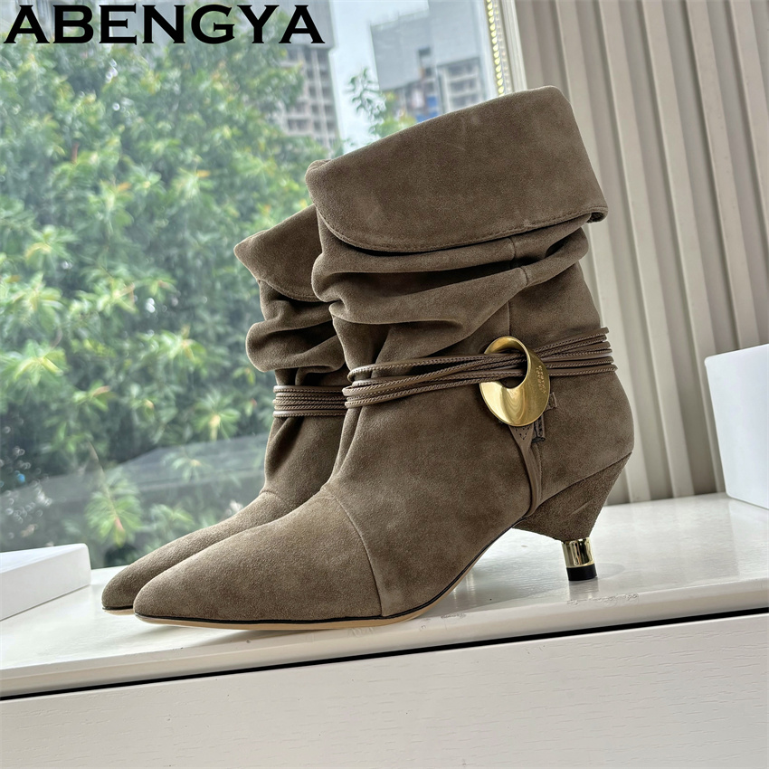 Ethnic Fashion Week - Size 35-42 Kitten Heel Ankle Boots
