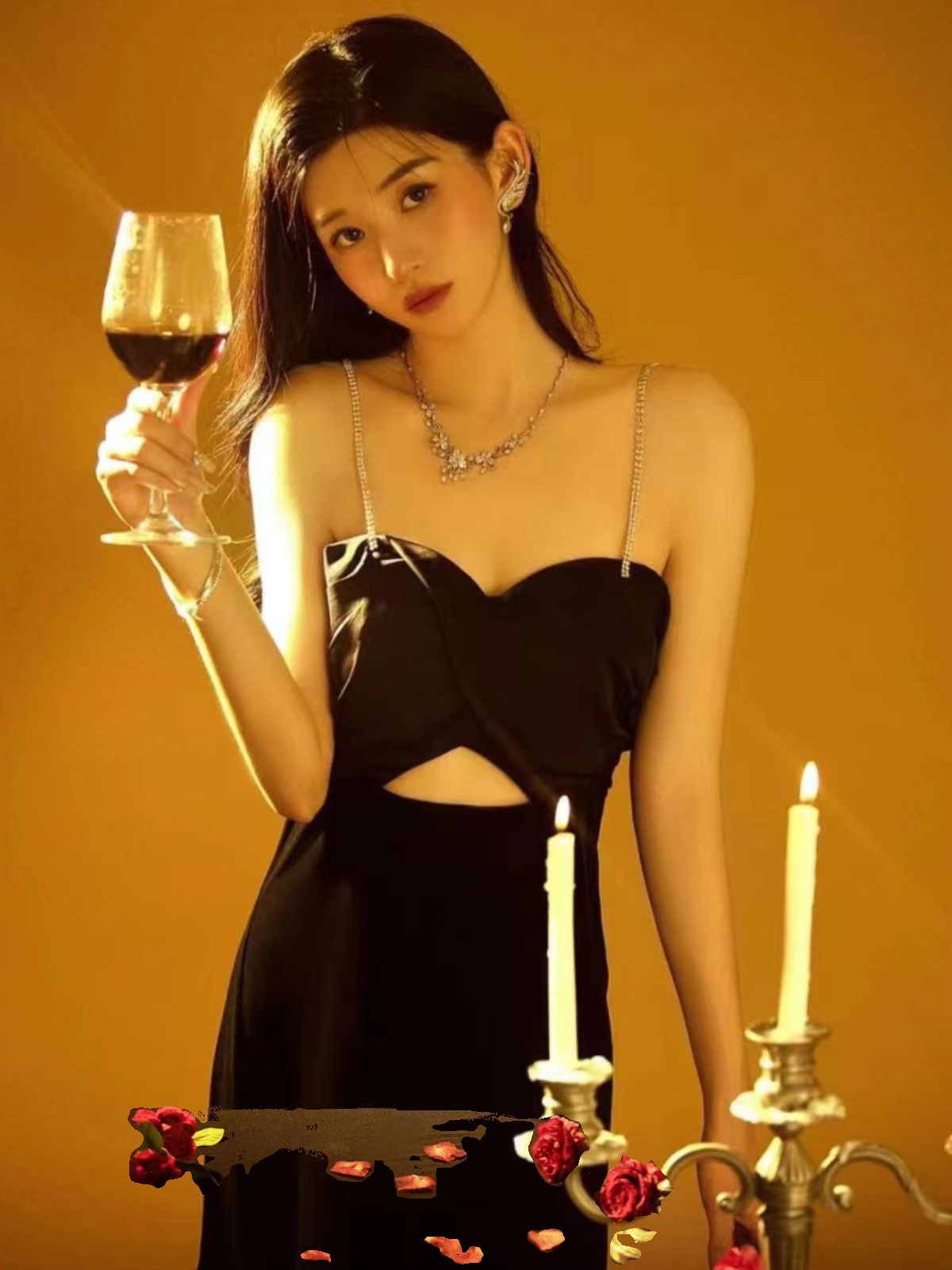 Ethnic Wear - Sexy Backless Strap Dress Photography Studio