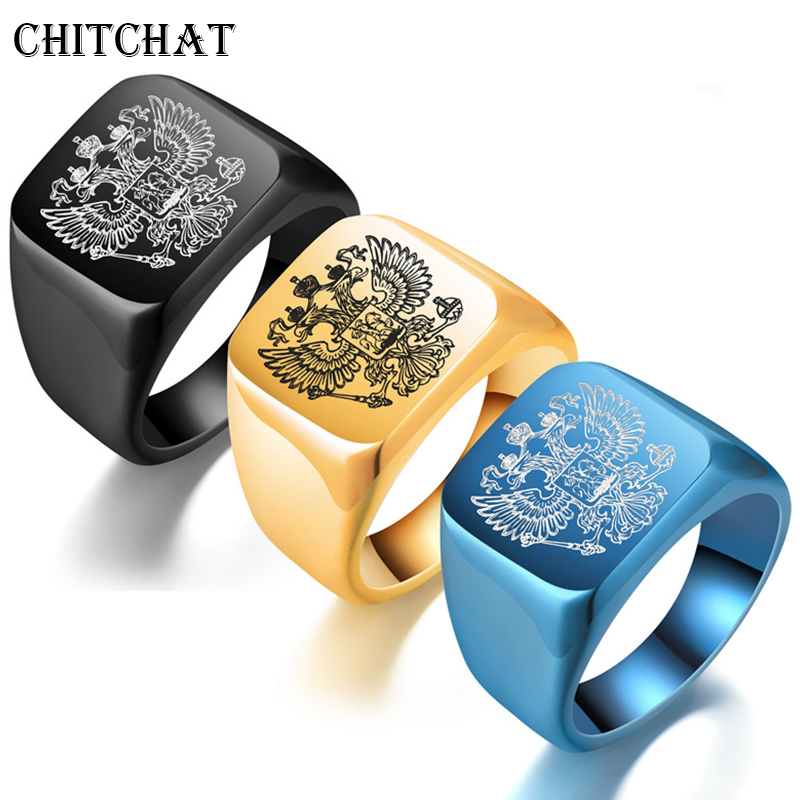 Fashion Ethnic Wear For Men - 316L Stainless Steel Double Eagle Emblem