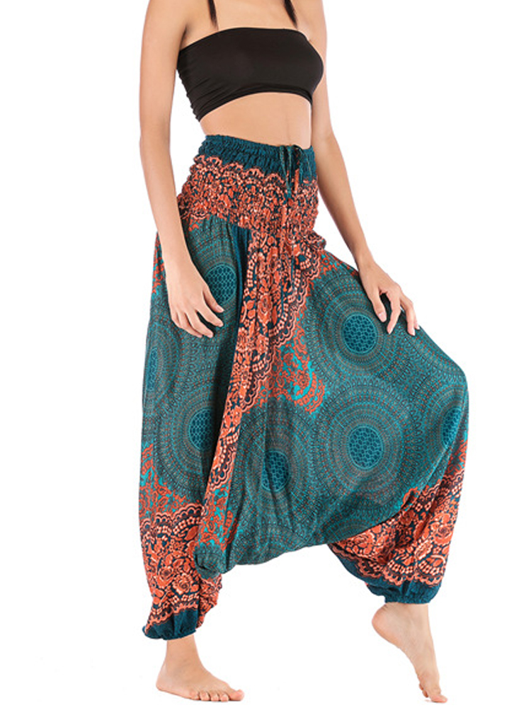 Ethnic Boho Fashion - Retro Boho Floral Print Casual Women