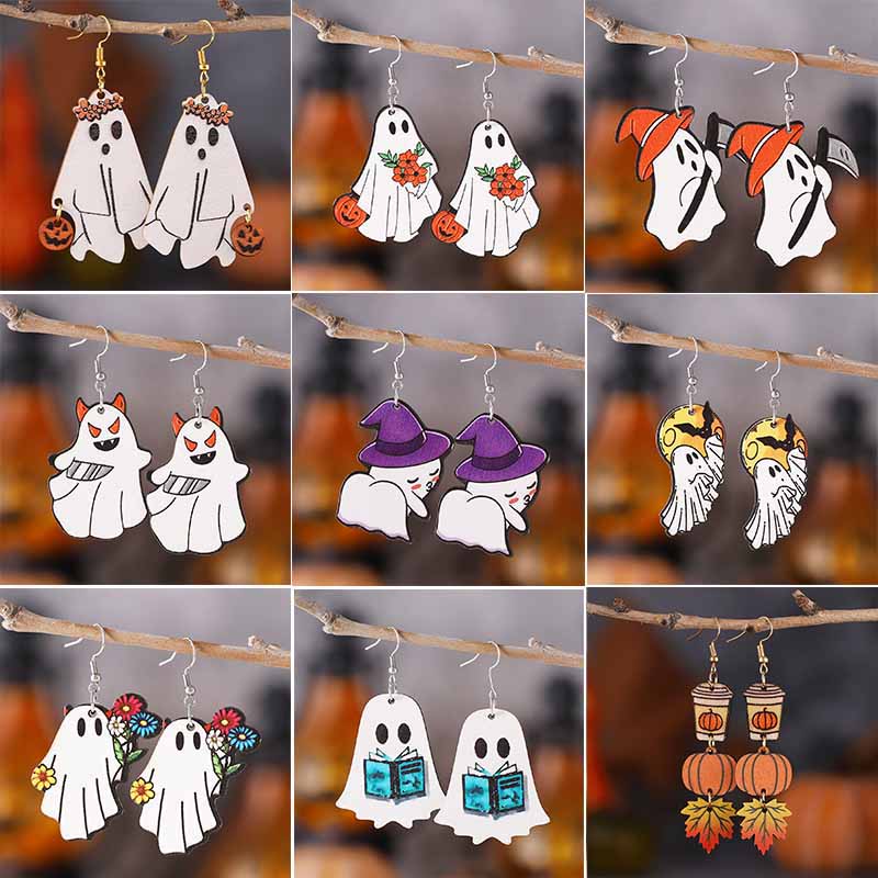 Ethnic Fashion Book - New Halloween Thanksgiving Earrings Witch Hat