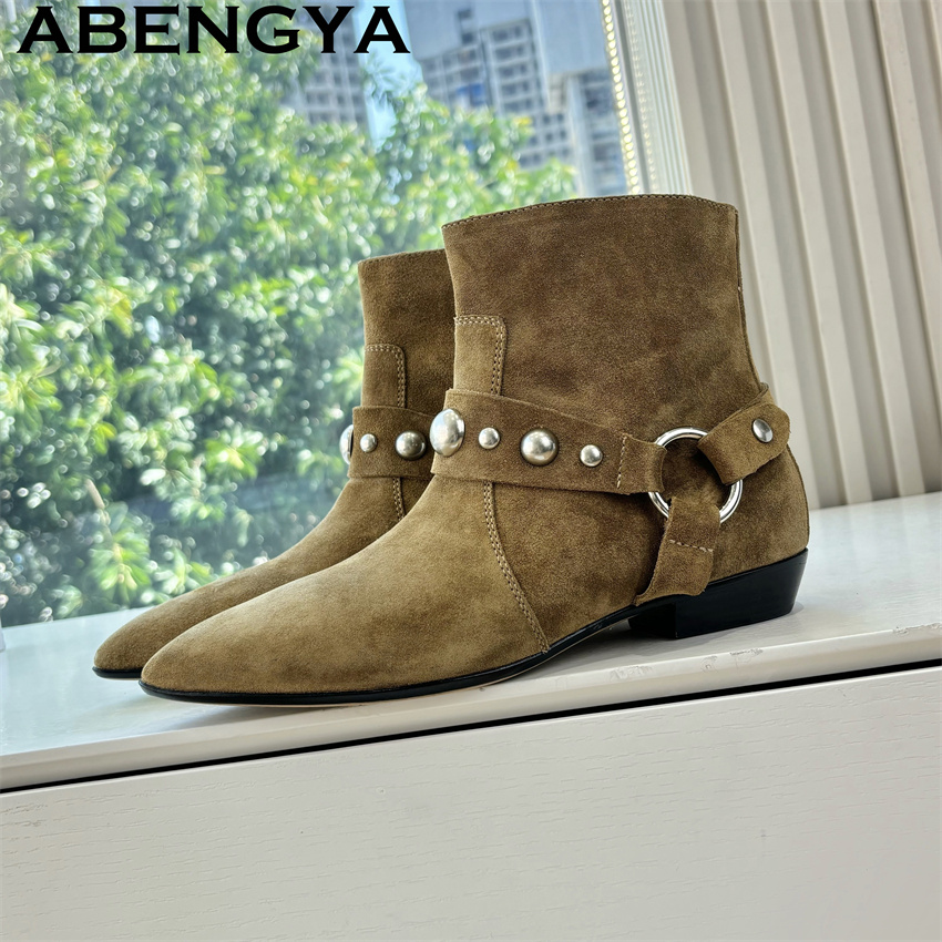 Ethnic Fashion Week - Winter Flat Ankle Boots for Women