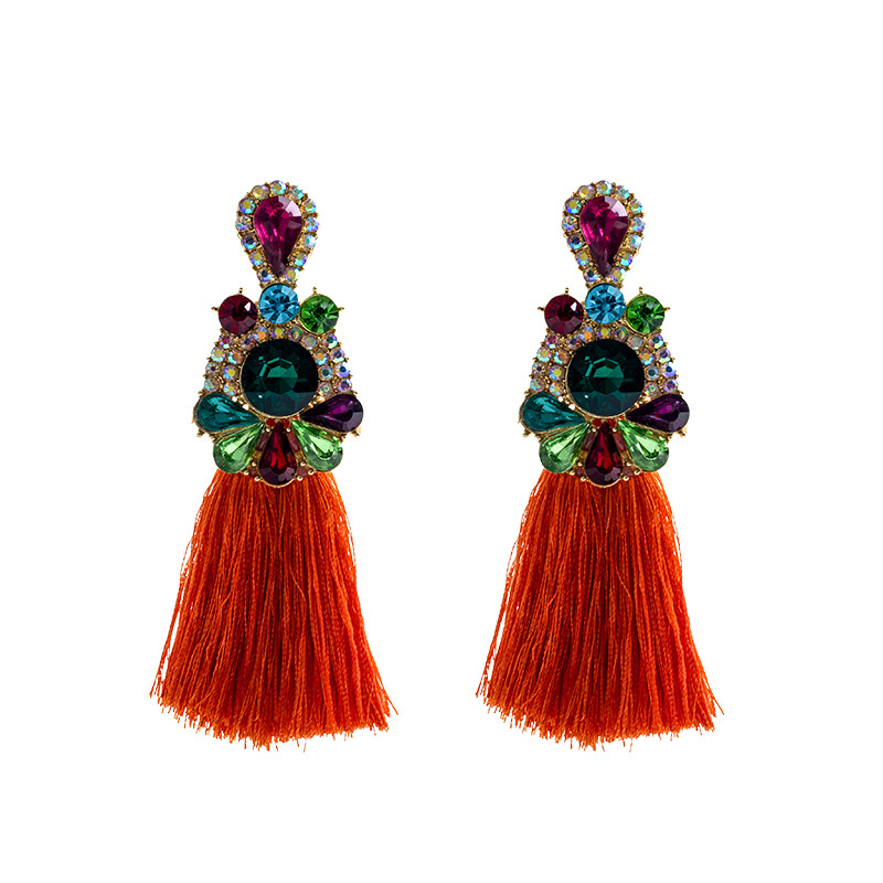 Ethnic Fashion Brands - Fashion colored diamond alloy diamond set