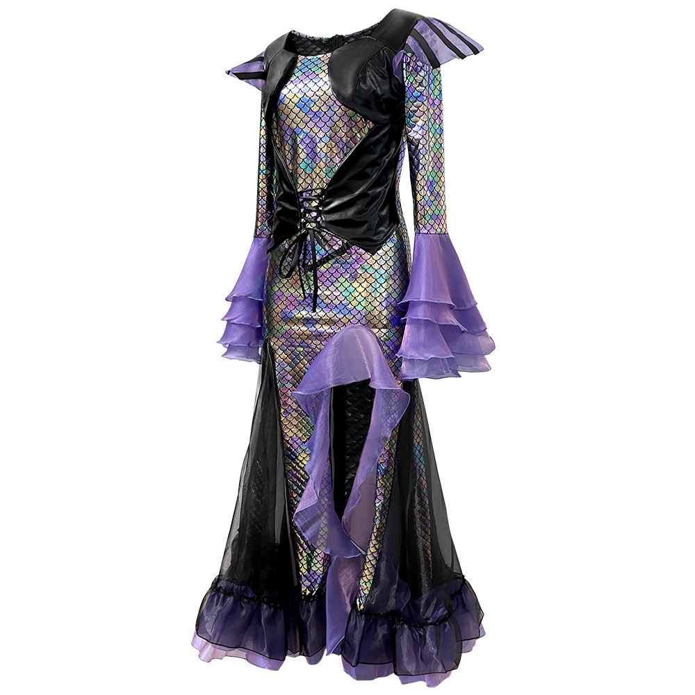 Ethnic Wear - Dark Mermaid Long Dress Costume Women's