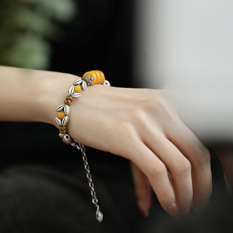 Yellow Disc Round Bead Spacer  - Ethnic Wear Fashion Designer review and price
