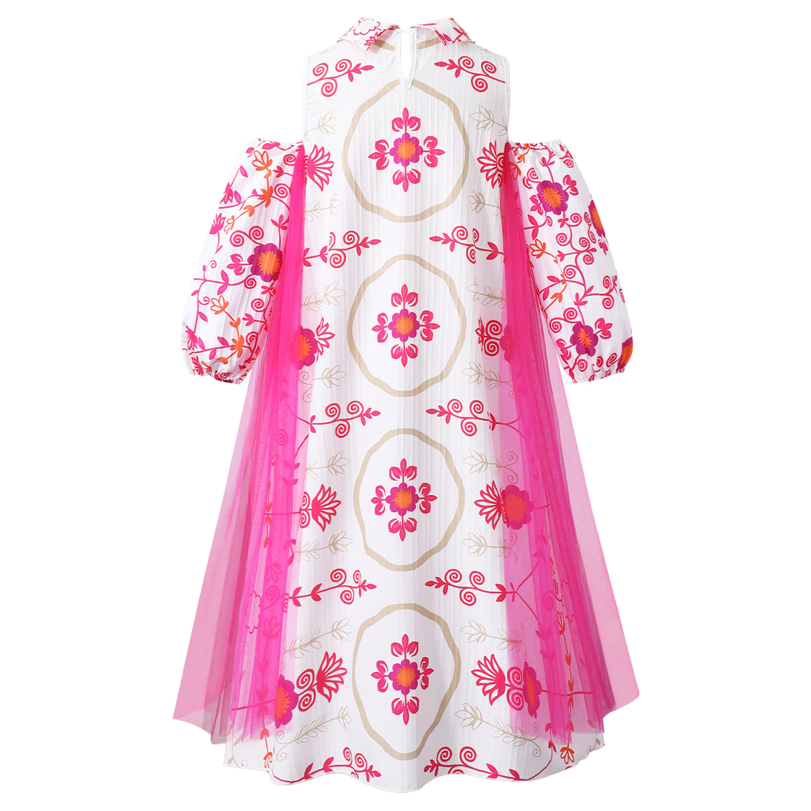 Girl Long Sleeve Mesh Patchwor - Ethnic Wear review and price