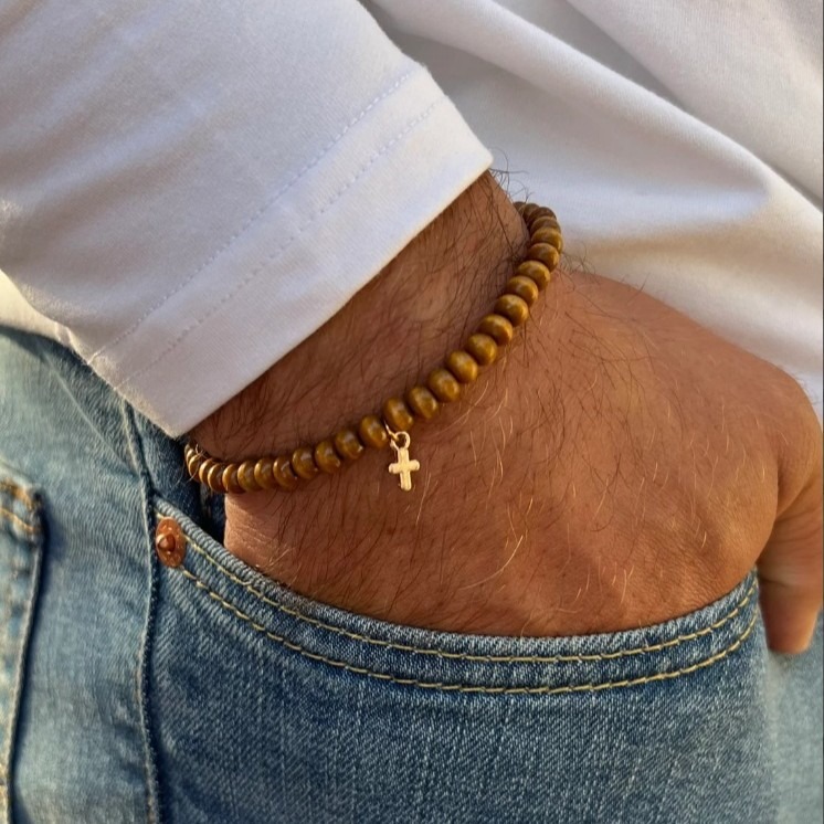 Wood Beaded Bracelet for Men,  - Fashion Ethnic Wear For Men review and price