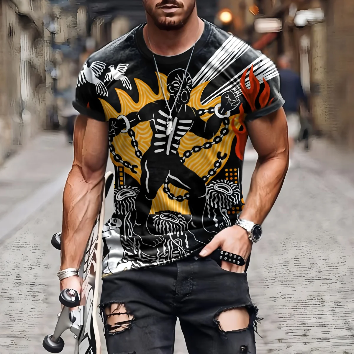 Vintage Ethnic Style Pattern T - Men'S Ethnic Fashion Trends review and price