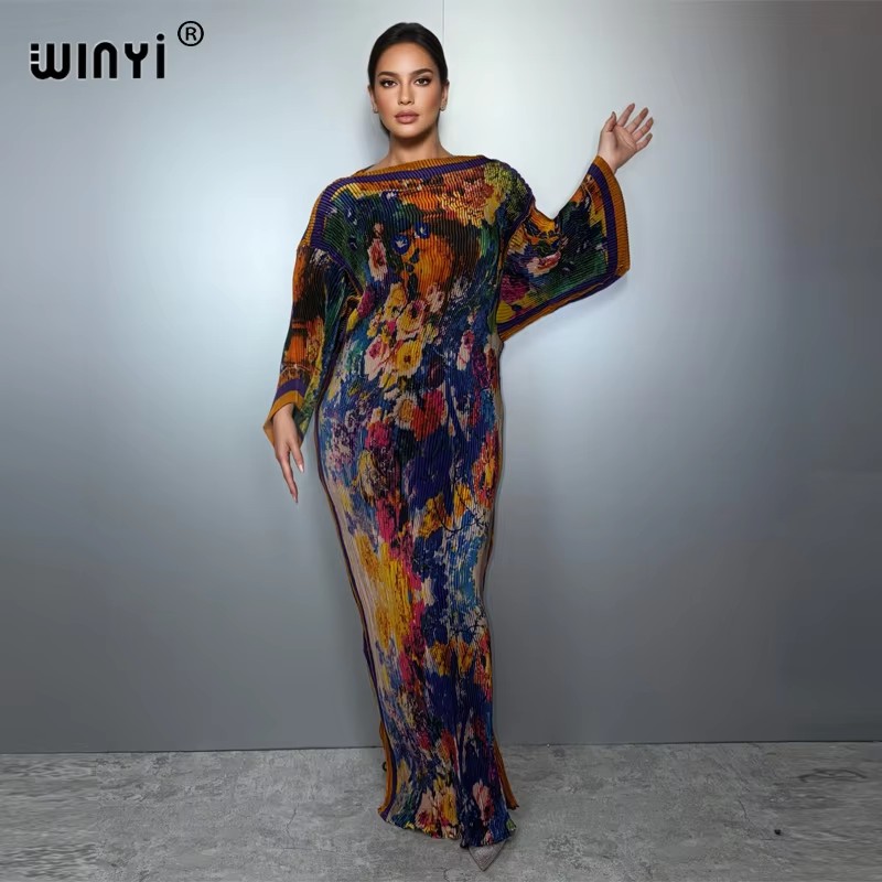 WINYI summer Pleated Elastic l - Kaftan Women Boho review and price