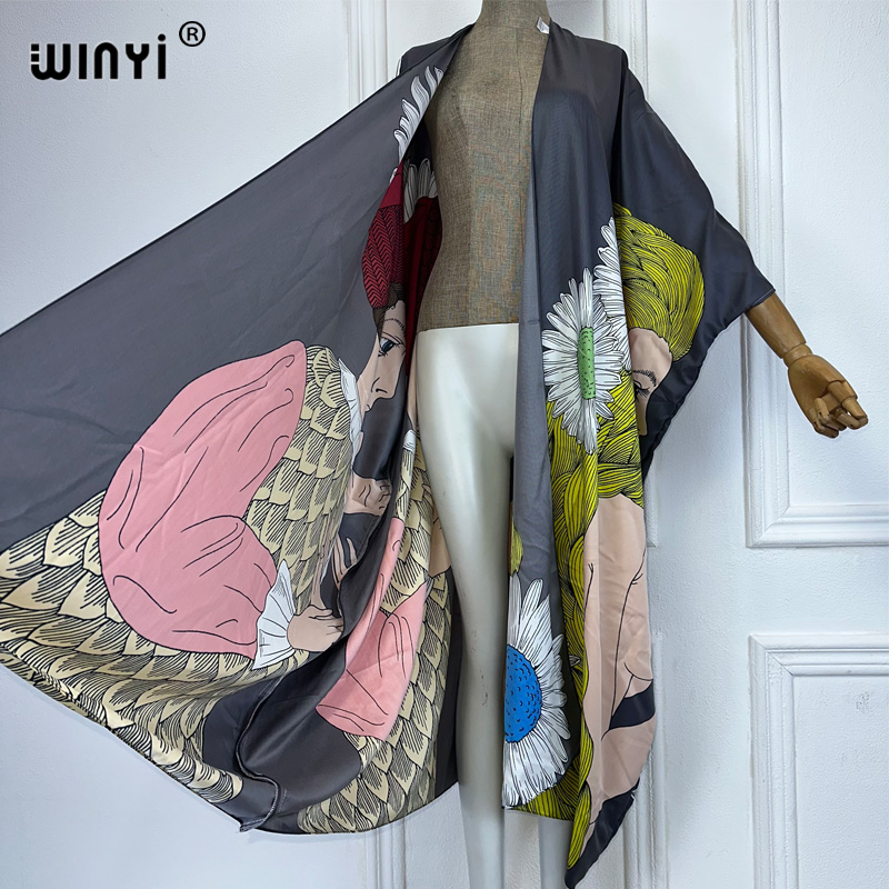 WINYI boho print Kimono sexy C - Kaftan Women Boho review and price