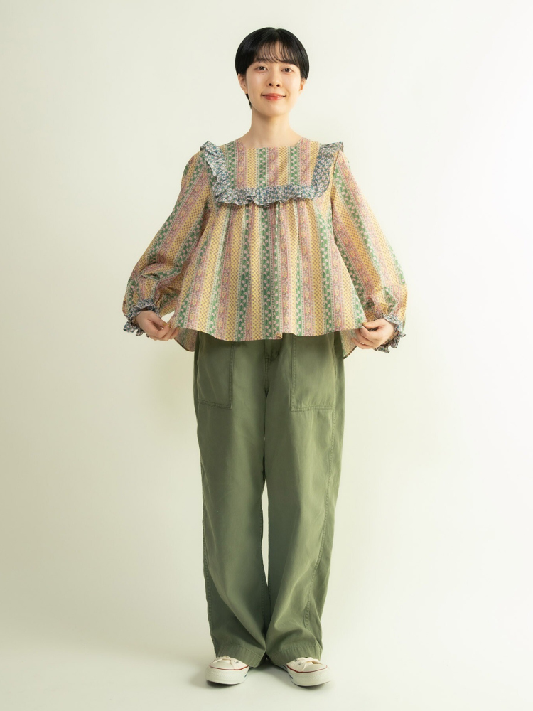 Sweet Floral Print Shirt with  - Ethnic Fashion Brands review and price