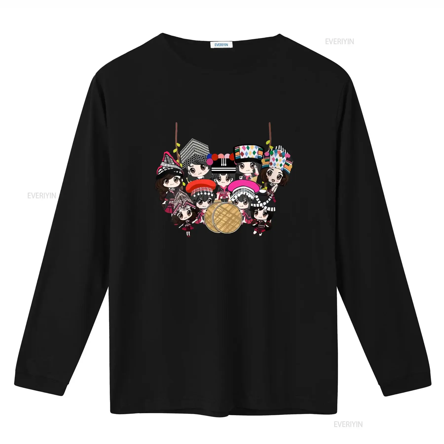 9 Hmong Girls Cartoon Print T  - Fashion Ethnic Wear For Men review and price