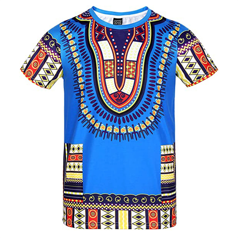 Summer Harajuku 3D Print Afric - Dashiki Shirt Men review and price