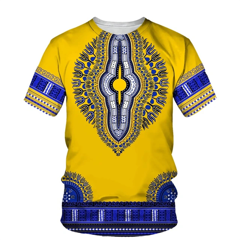 Summer Harajuku 3D Print Afric - Dashiki Shirt Men review and price