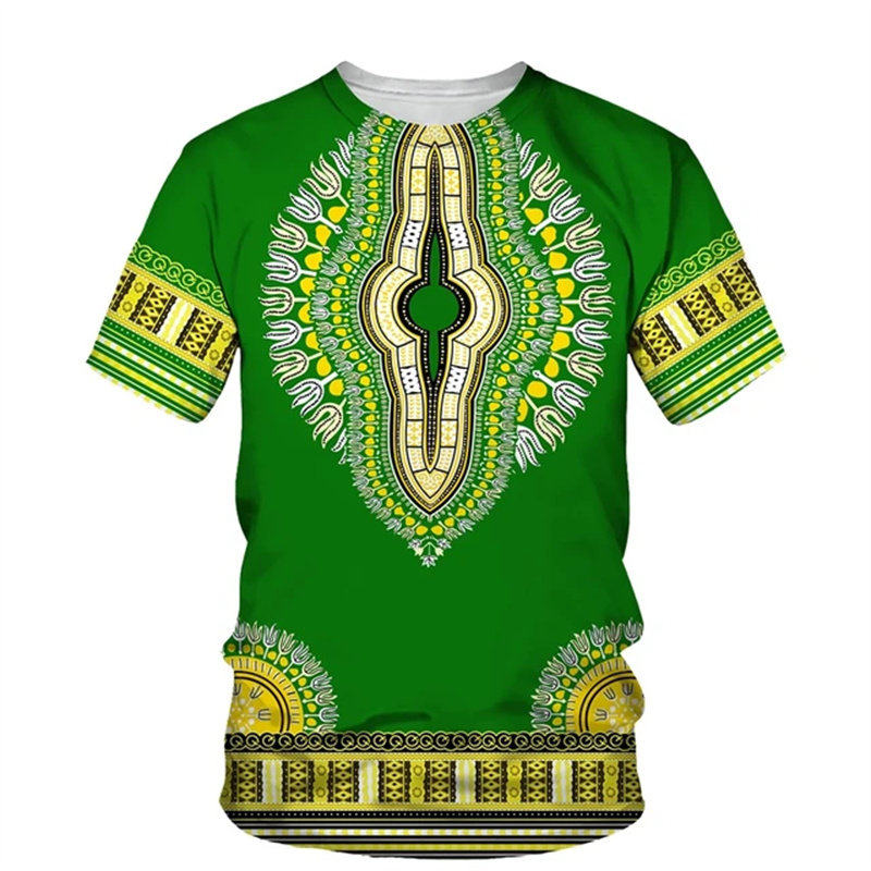 Summer Harajuku 3D Print Afric - Dashiki Shirt Men review and price