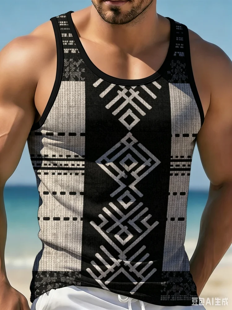 Vintage Ethnic Geometric Triba - Men'S Ethnic Fashion Trends review and price