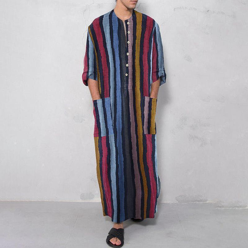 Men's Long Striped Printed Shi - Ethnic Wear Fashion Designer review and price