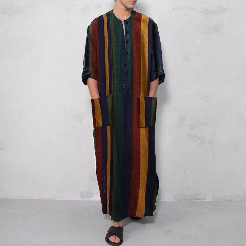 Men's Long Striped Printed Shi - Ethnic Wear Fashion Designer review and price