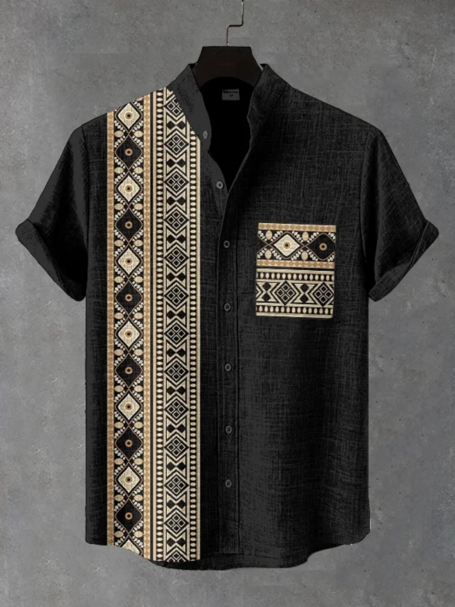 Men's Retro Ethnic Tribal Shor - Men'S Ethnic Fashion Trends review and price