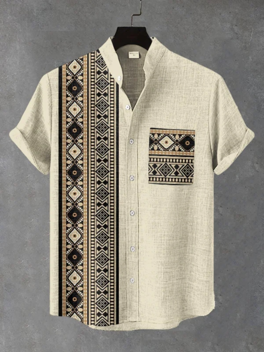 Men's Retro Ethnic Tribal Shor - Men'S Ethnic Fashion Trends review and price