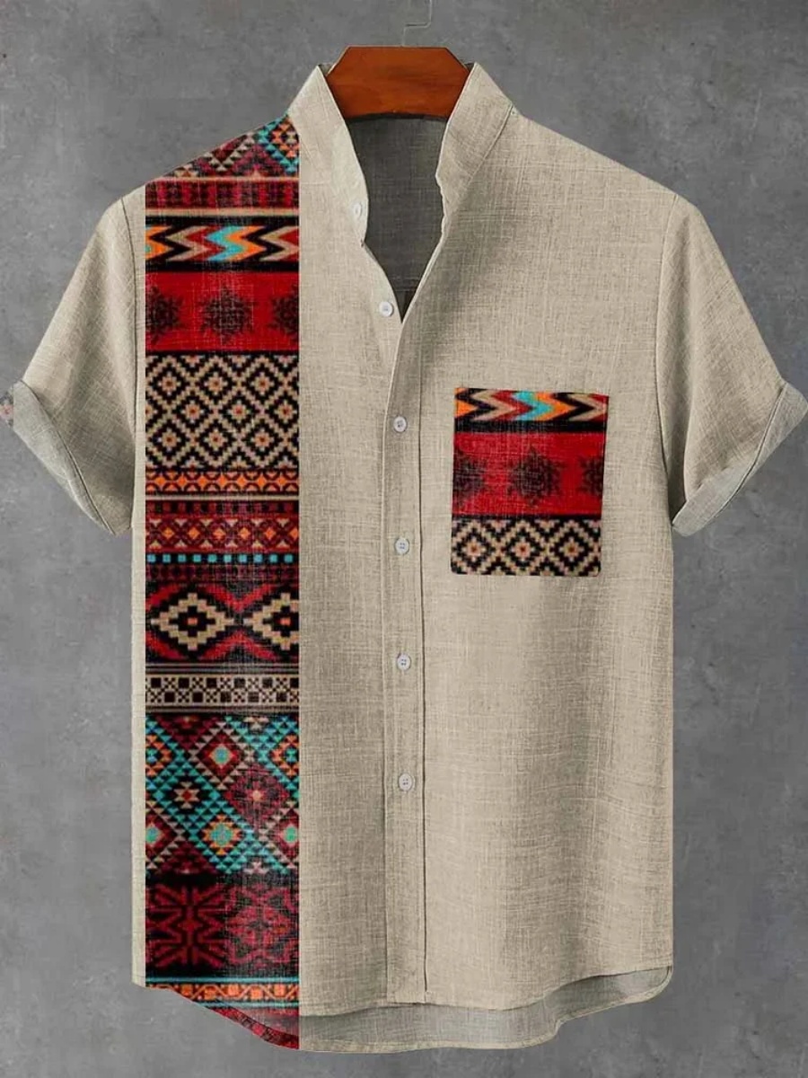 Men's Retro Ethnic Tribal Shor - Men'S Ethnic Fashion Trends review and price