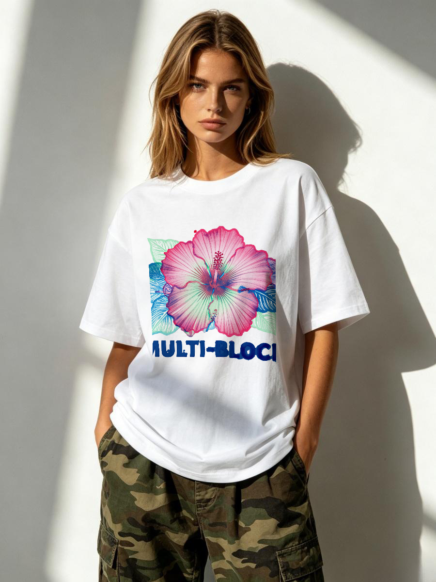 T Shirts Woman Block Print Han - Ethnic Wear Fashion Designer review and price