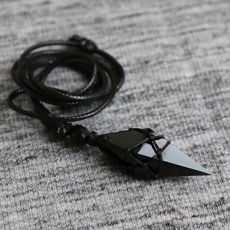 Black Obsidian Arrowhead Cryst - Fashion Ethnic Wear For Men review and price