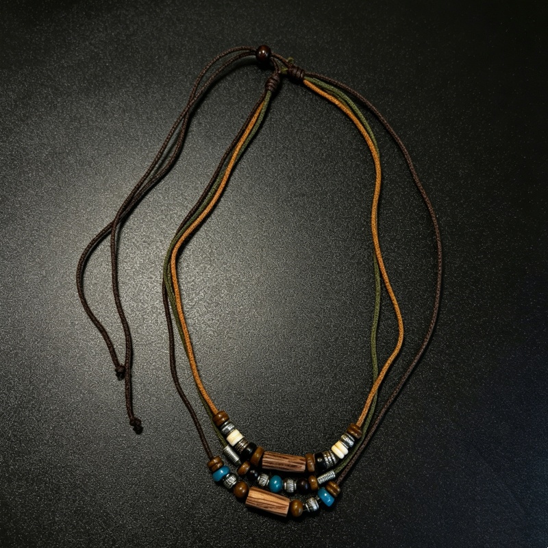 Vintage 2 Layer Faux Leather W - Fashion Ethnic Wear For Men review and price